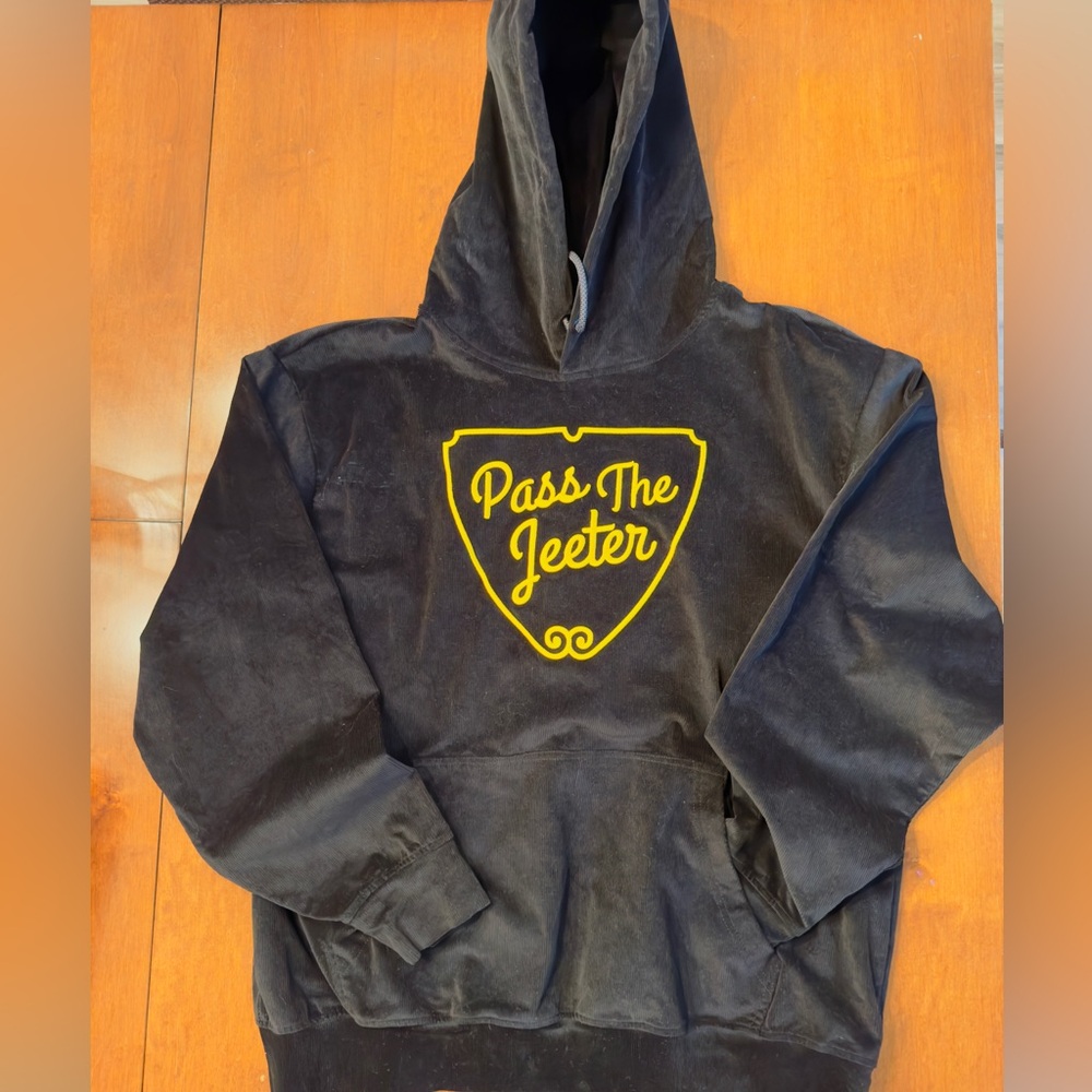 Jeeter Clothing Pass The Jeeter Hoodie Black Corduroy- Large